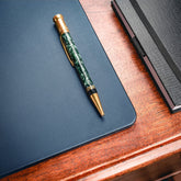 Navy Blue Leatherette Conference Table Pad, 22 x 14